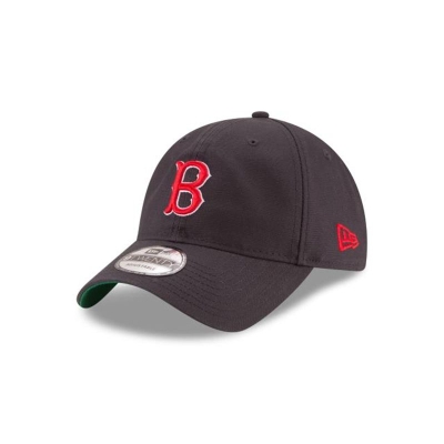 Blue Boston Red Sox Hat - New Era MLB Waxed Cooperstown 9TWENTY Adjustable Caps USA7346089